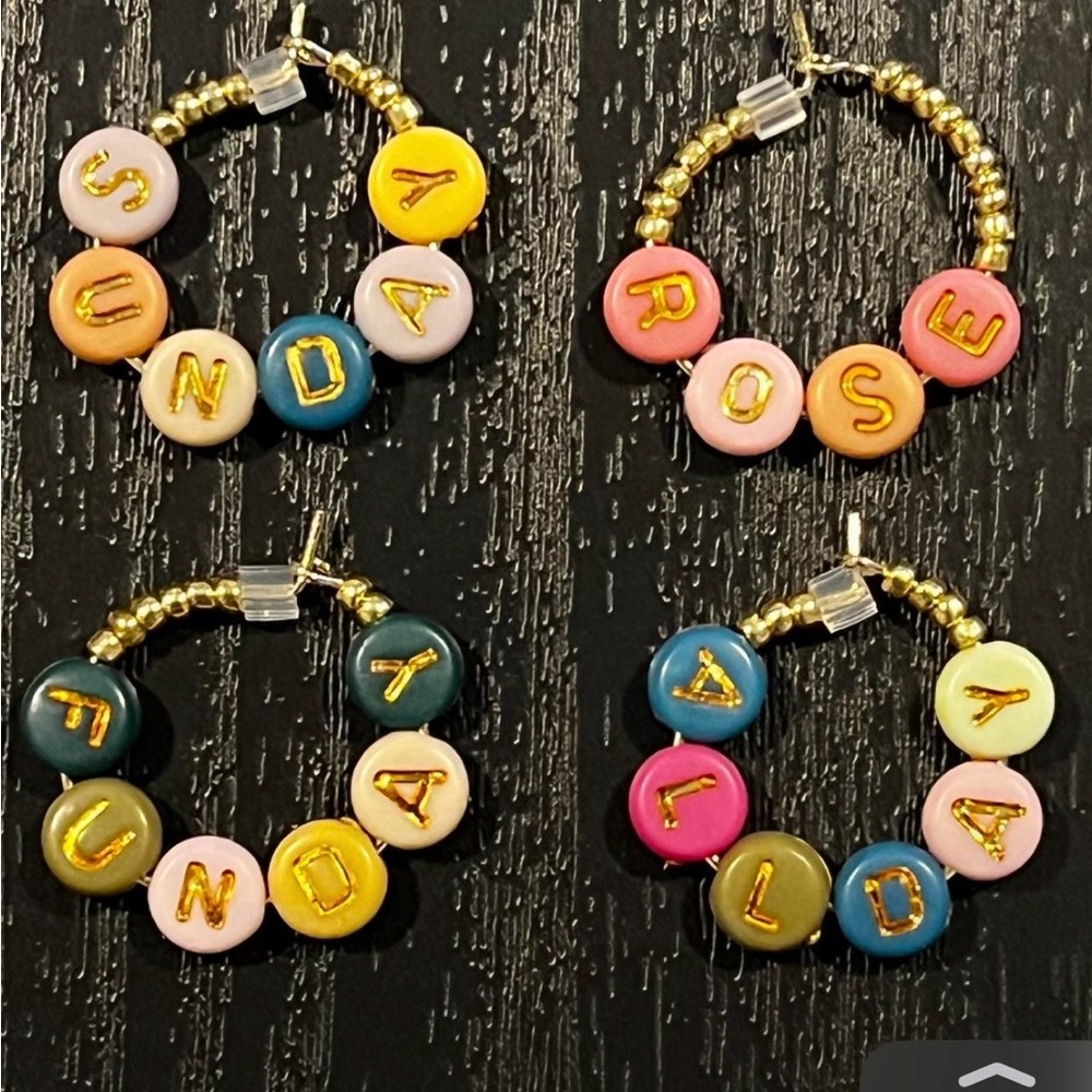 Wine Charms Set of Four Beaded Customize Party Favor Gift Mothers Day